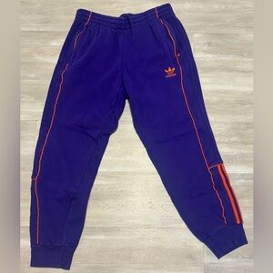 Adidas Men’s Joggers in Purple with Orange Accents